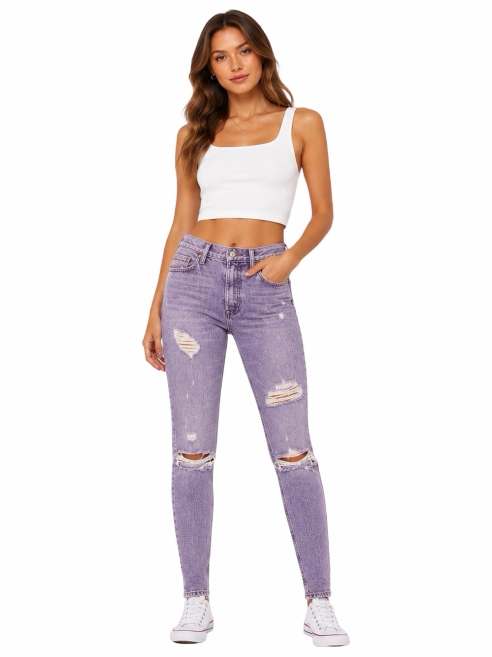 GRLFRND Karolina High Rise Distressed Skinny Jeans - Size 25 - You Got The Look